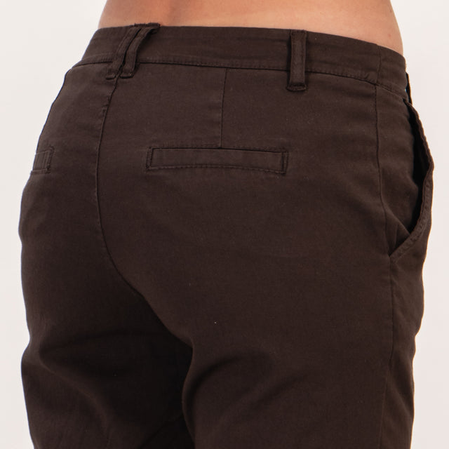 Zeroassoluto-Pantalone LOIS chino elasticizzato - moro