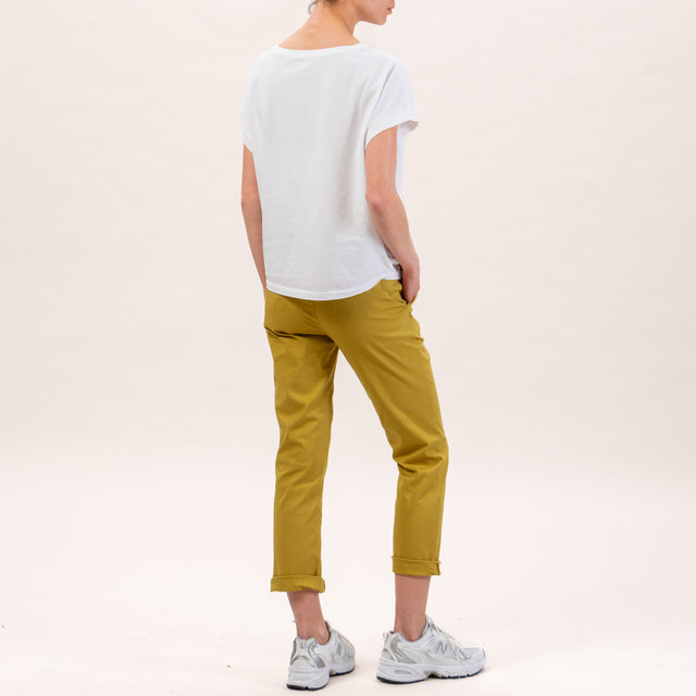 Zeroassoluto-Pantalone LOIS chino elasticizzato - olio