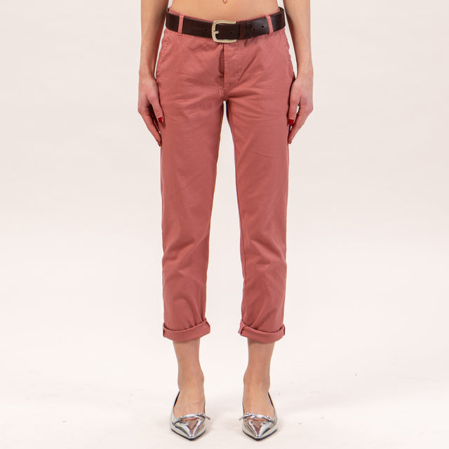 Zeroassoluto-Pantalone LOIS chino elasticizzato - pink pepper