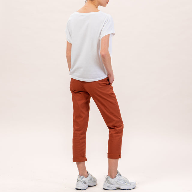 Zeroassoluto-Pantalone LOIS chino elasticizzato - rame