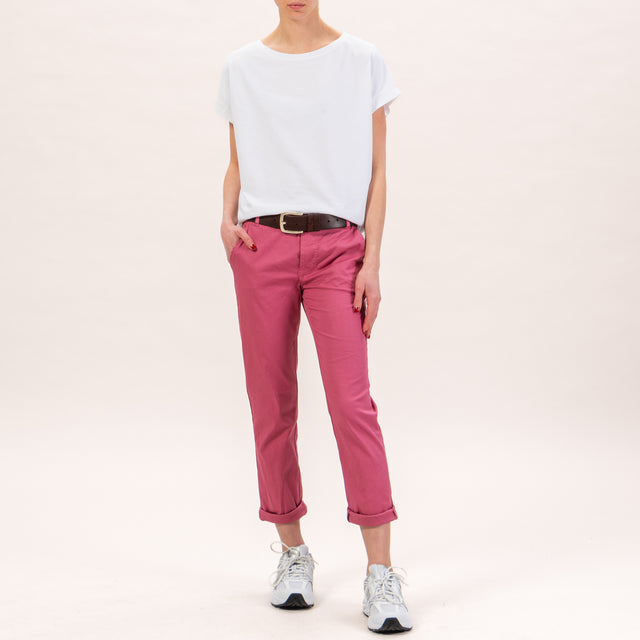 Zeroassoluto-Pantalone LOIS chino elasticizzato - rose