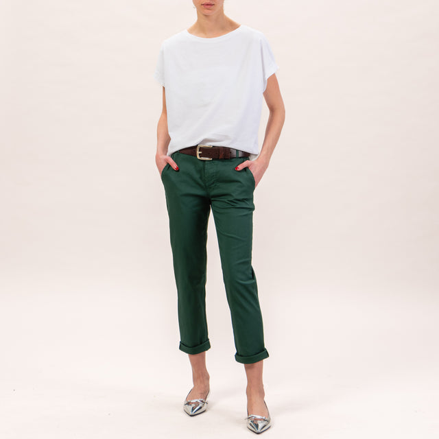 Zeroassoluto-Pantalone LOIS chino elasticizzato - verde pino