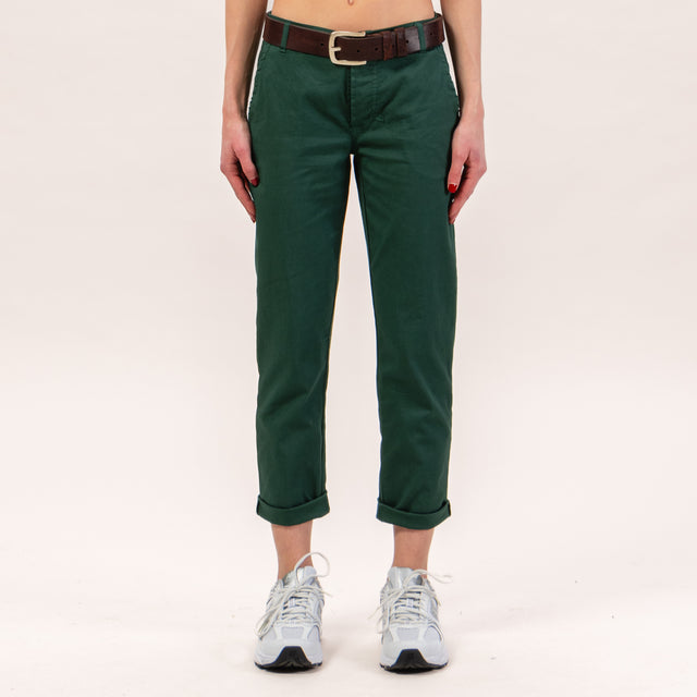 Zeroassoluto-Pantalone LOIS chino elasticizzato - verde pino