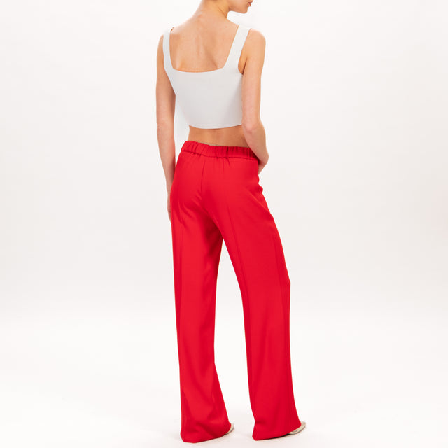 Haveone-Pantalone crêpe elastico dietro - rosso