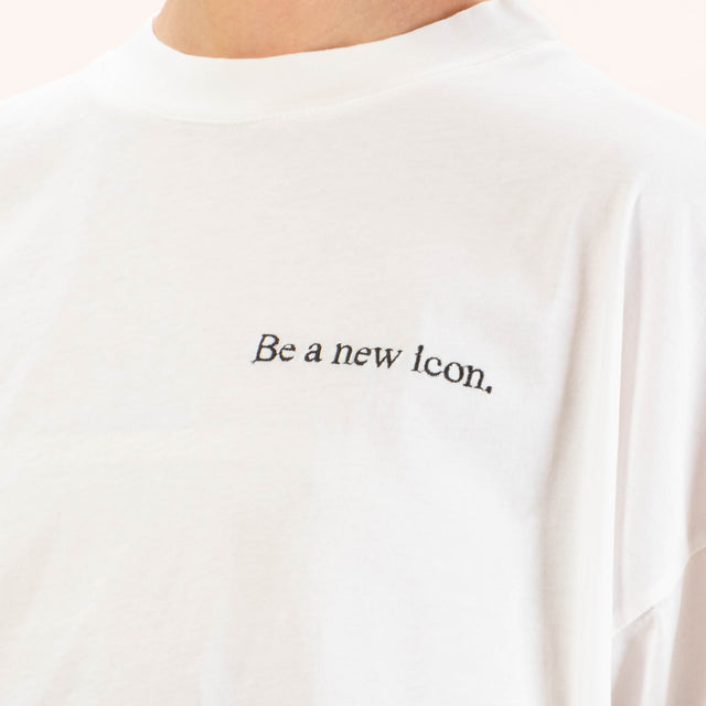 Vicolo-T-shirt BE A NEW ICON - latte/nero