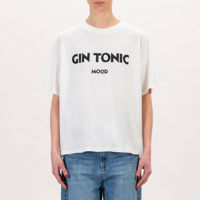 Vicolo-T-shirt GIN TONIC MOOD - latte