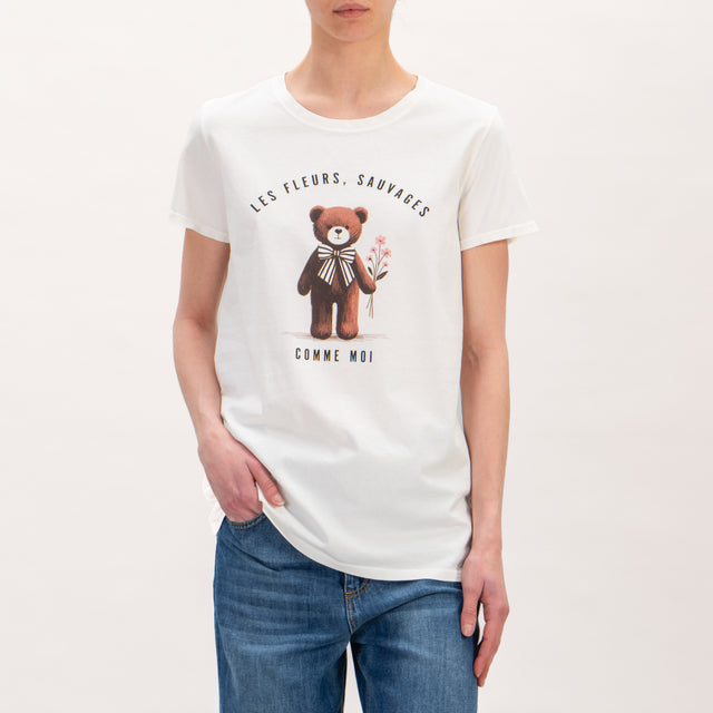 Vicolo-T-shirt LES FLEURS,SAUVAGES - burro