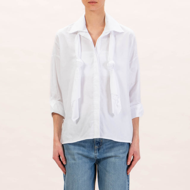 Tensione in-Camicia colletto rimovibile - bianco