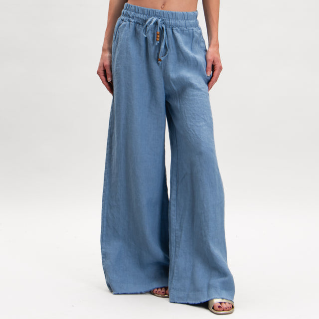 Tensione in-Pantalone in lino con coulisse - jeans