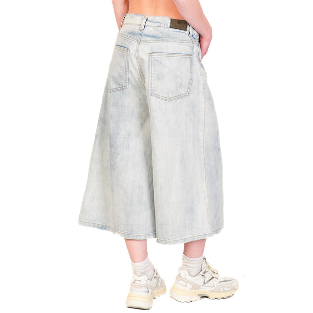 Souvenir-Bermuda jeans wide leg - denim chiaro