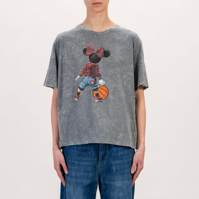 Dixie-T-shirt MINNIE basket - grigio