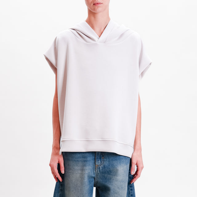 Tension in-Sleeveless Hoodie - sand