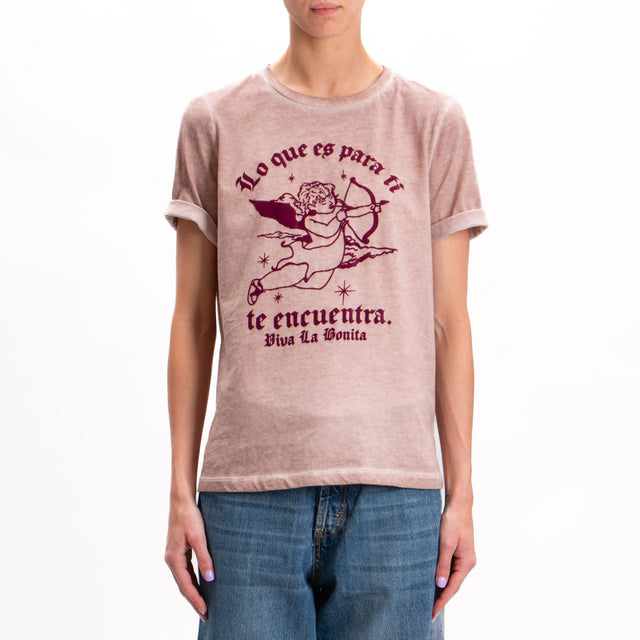 Tensione in-T-shirt "LO QUE ES PARA TI..." - rosa