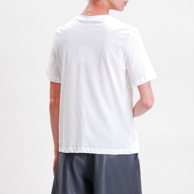 Tensione in-T-shirt con orsetto - bianco