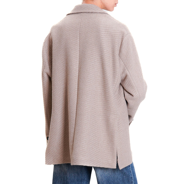 Tensione in-Giacca oversize con spille - taupe