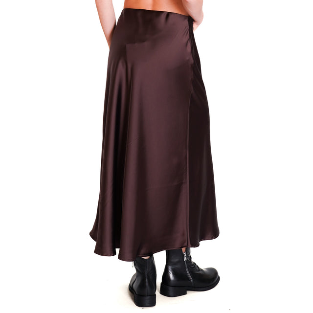 Tension in-Skirt satin elastic waist - ebony