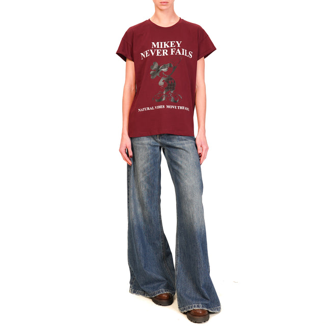 Tensione in-T-shirt MIKEY NEVER FAILS - Bordeaux