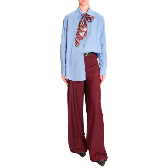 Tension in-Pant elastic back with belt - Bordeaux