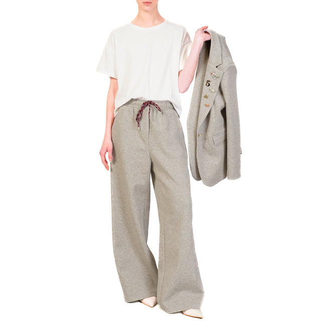 Tensione in-Pantalone felpa con coulisse - grigio