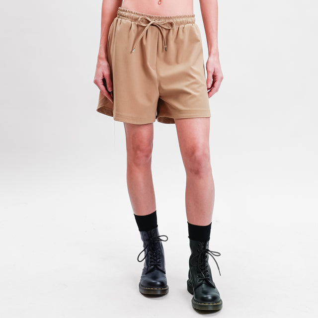 Tensione in-Short con coulisse - camel