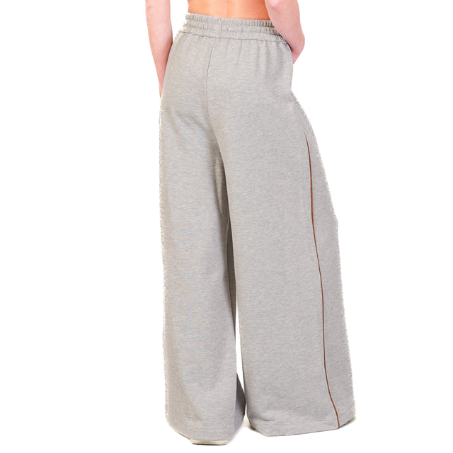 Tensione in-Pantalone felpa con coulisse - grigio