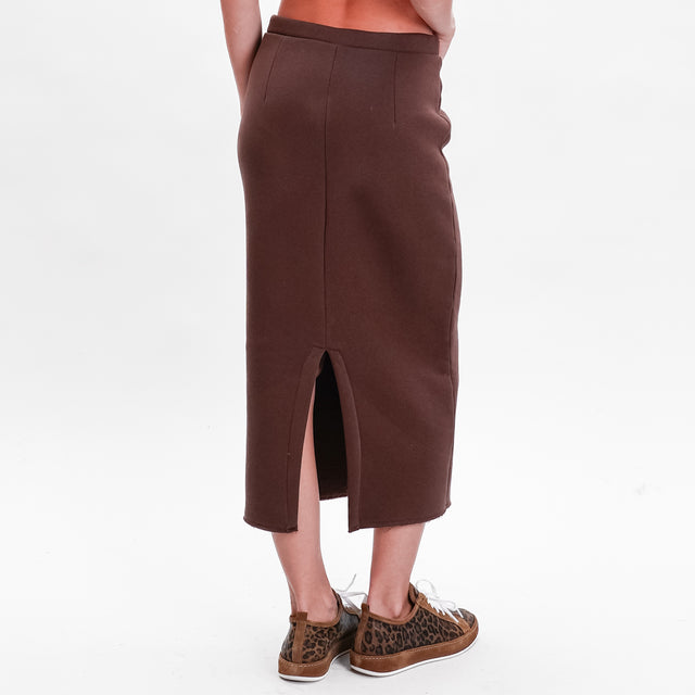 Tension in-Complete sweatshirt + skirt - dark brown