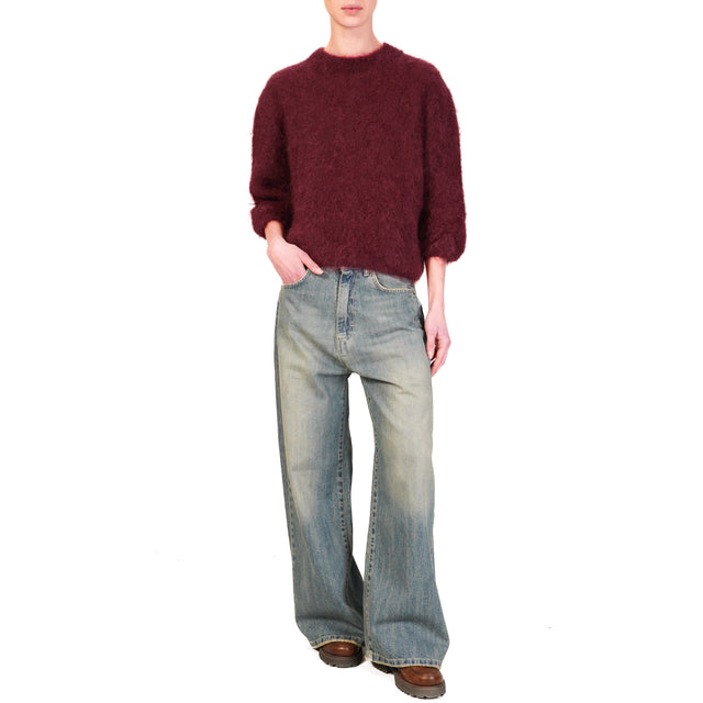 Tensione in-Maglia mohair - Bordeaux