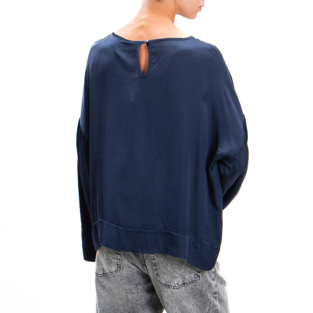 Tensione in-Blusa in satin - blu