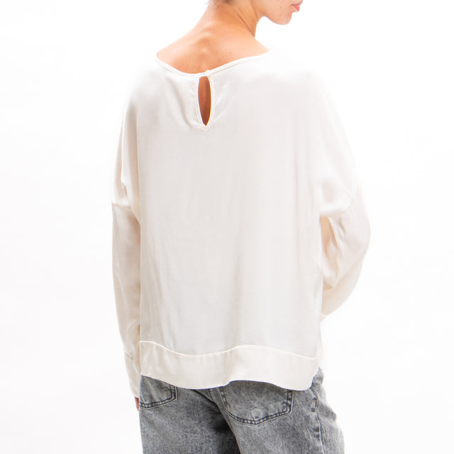 Tensione in-Blusa in satin - burro