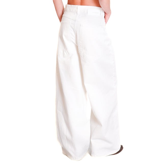 Tension in-Pantalone GIUSI wide leg - milk