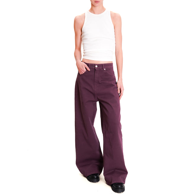 Tension in-Pants GIUSI wide leg - plum