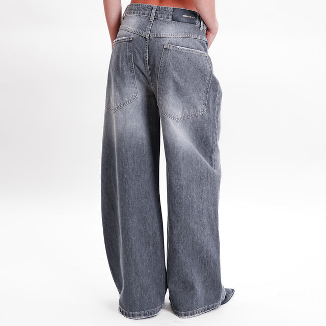 Tensione in-Jeans GIUSI wide leg - grigio