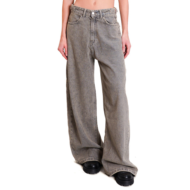 GIUSI wide leg in-Jeans tension - grey