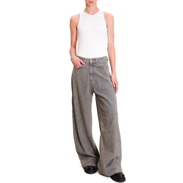 GIUSI wide leg in-Jeans tension - grey