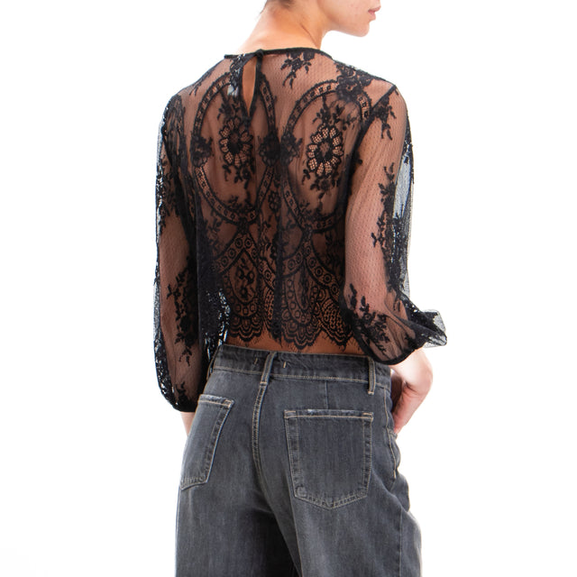 Tensione in-Blusa in pizzo - nero