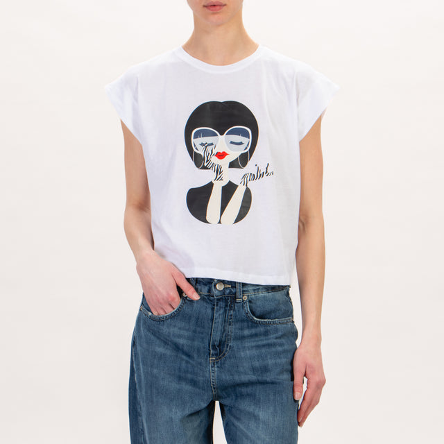Haveone-T-shirt stampa donna - bianco