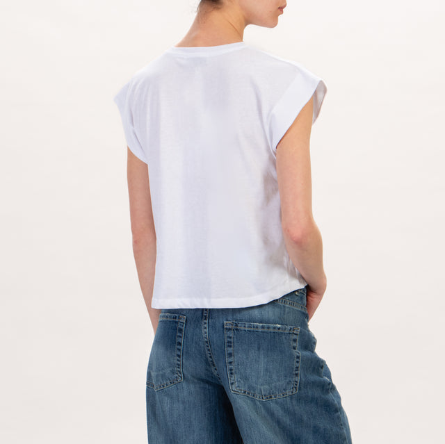Haveone-T-shirt stampa donna - bianco