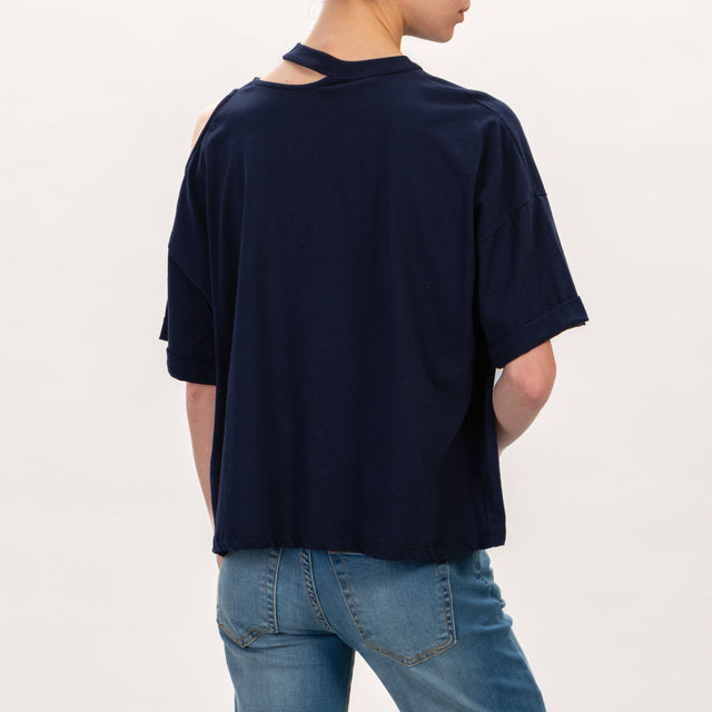 Vicolo-T-shirt cut out - Blu