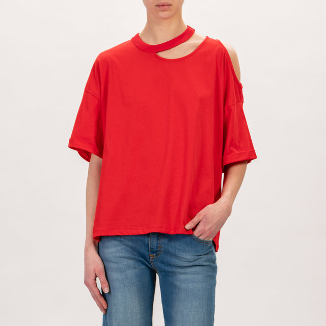 Vicolo-T-shirt cut out - lacca