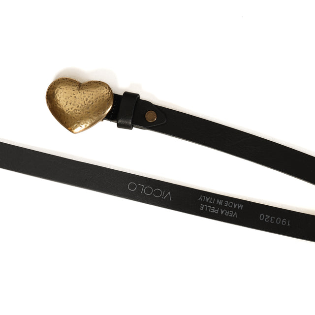 Vicolo-Cintura fibbia cuore - nero