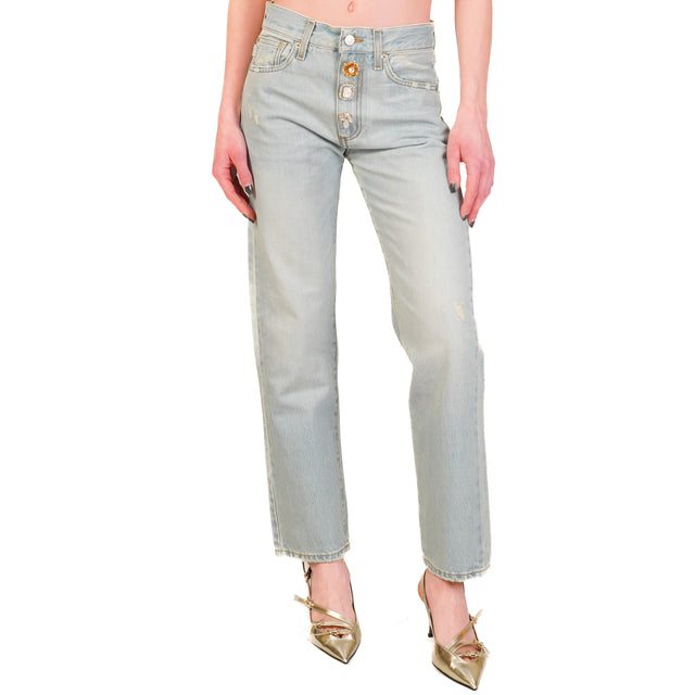 Vicolo-Jeans ZOE dettaglio gioiello - denim chiaro