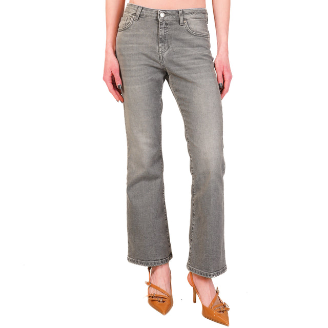 Vicolo-Jeans GISELE flare fit cropped leg - grigio cenere