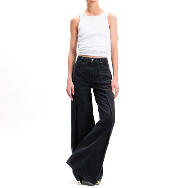 Vicolo-Jeans wide leg fit with darts - black