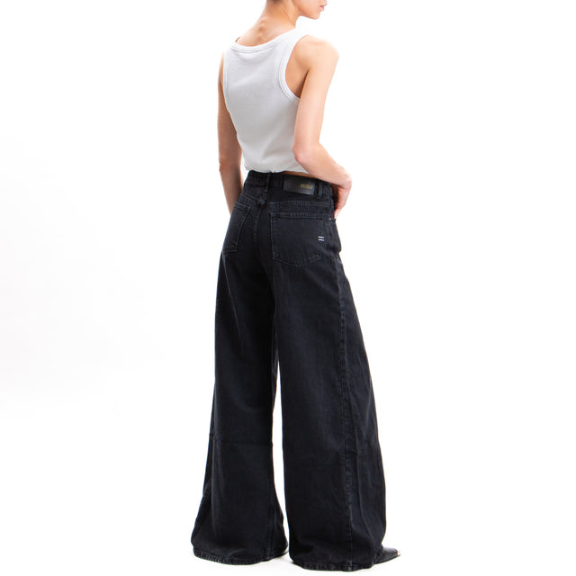 Vicolo-Jeans wide leg fit with darts - black