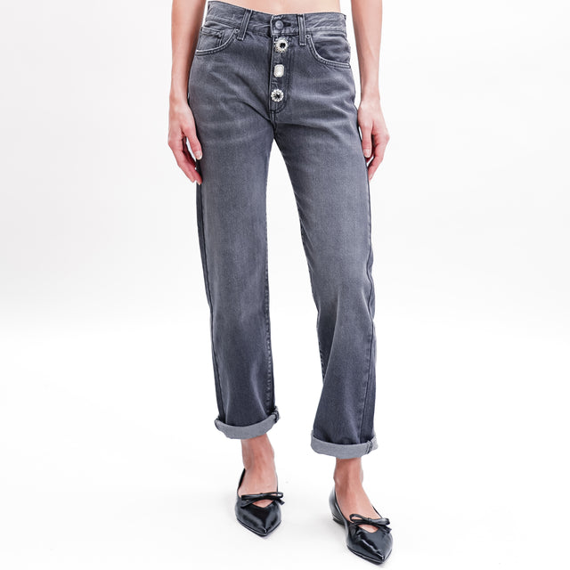 Vicolo-Jeans ZOE jewel buttons - grey