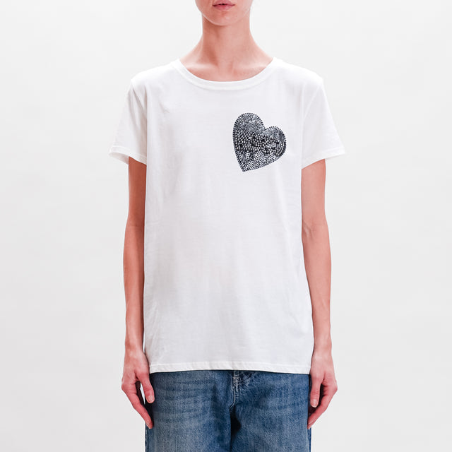 Alley-T-shirt heart - white