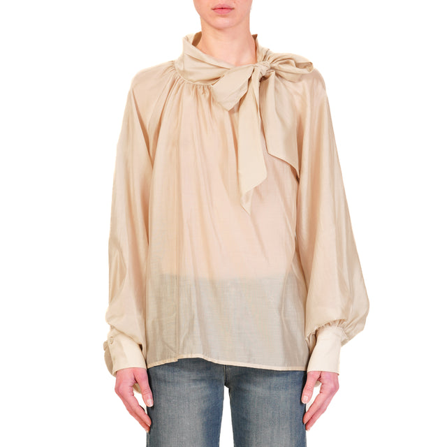 Vicolo-Camicia mussola manica ampia - beige