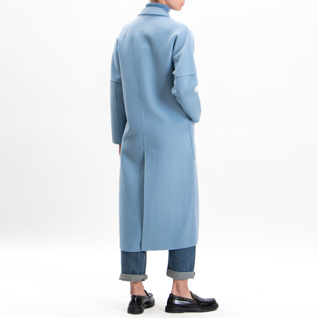 Vicolo-Handmade double-breasted wool blend coat - dust