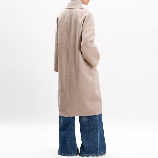 Vicolo-Coat hand made egg wool blend - cacha