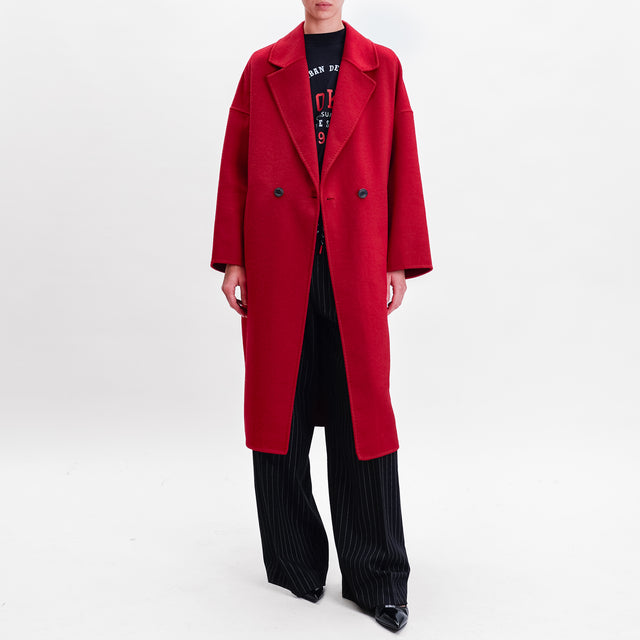 Vicolo-Cappotto hand made ovetto misto lana - Rosso